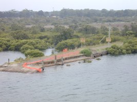 Photo of boat ramp impinging on mangroves across from Tea Gardens, NSW. (photos by Caroline Wenger)