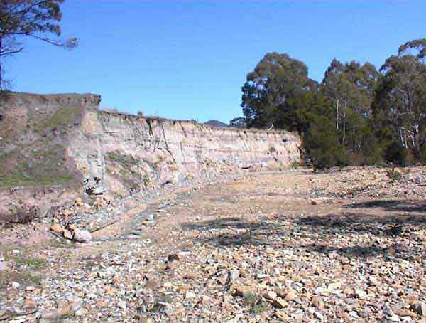 Bombay Creek in NSW is a highly incised stream exacerbated by streambed erosion (photo courtesy of Upper Shoalhaven Landcare Council)