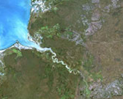 Landsat image of East Alligator River, Northern Territory