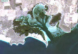 Landsat image of Tourville Bay, South Australia