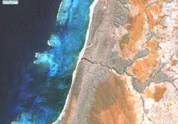 Landsat image of Yardie Creek, Western Australia